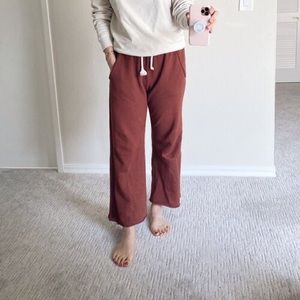 Mate The Label thermal wide leg pants in brown